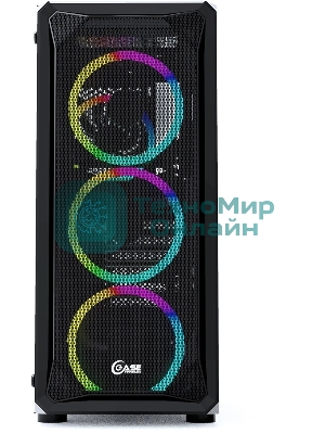 Корпус PowerCase Mistral Z4 Mesh LED, Midi-Tower, чёрный, 4 x 120 мм