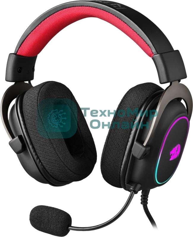 Гарнитура Redragon Zeus X чёрный, проводная, USB, подсветка