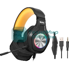 Гарнитура MARVO HG9084 Pulz 80 чёрный, проводная, USB, подсветка