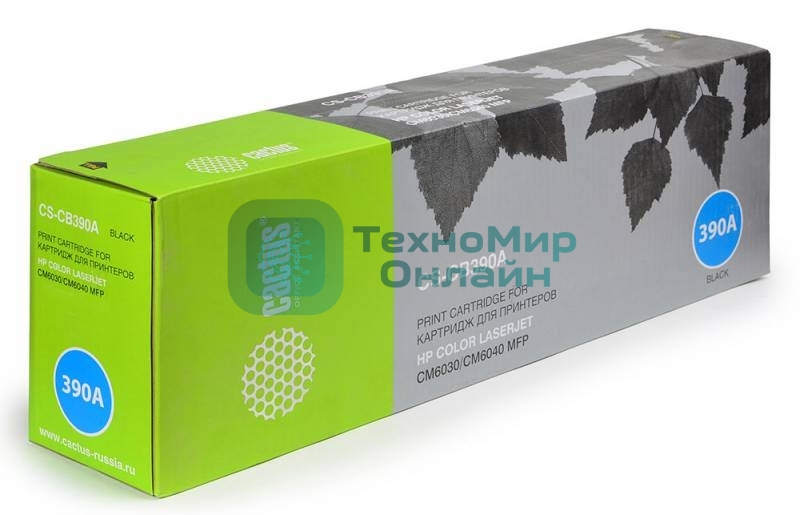Картридж лазерный Cactus CS-CB390A черный для HP CLJ MFP CM6030/CM6040 (19500стр.)