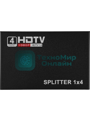 Сплиттер аудио-видео Premier 5-872-4 HDMI (f)/4xHDMI (f) черный