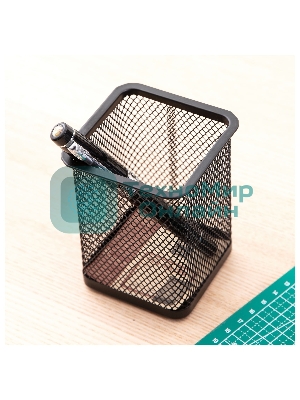 Подставка Deli E9174 для письменных принадлежностей, черный, металл, сетка