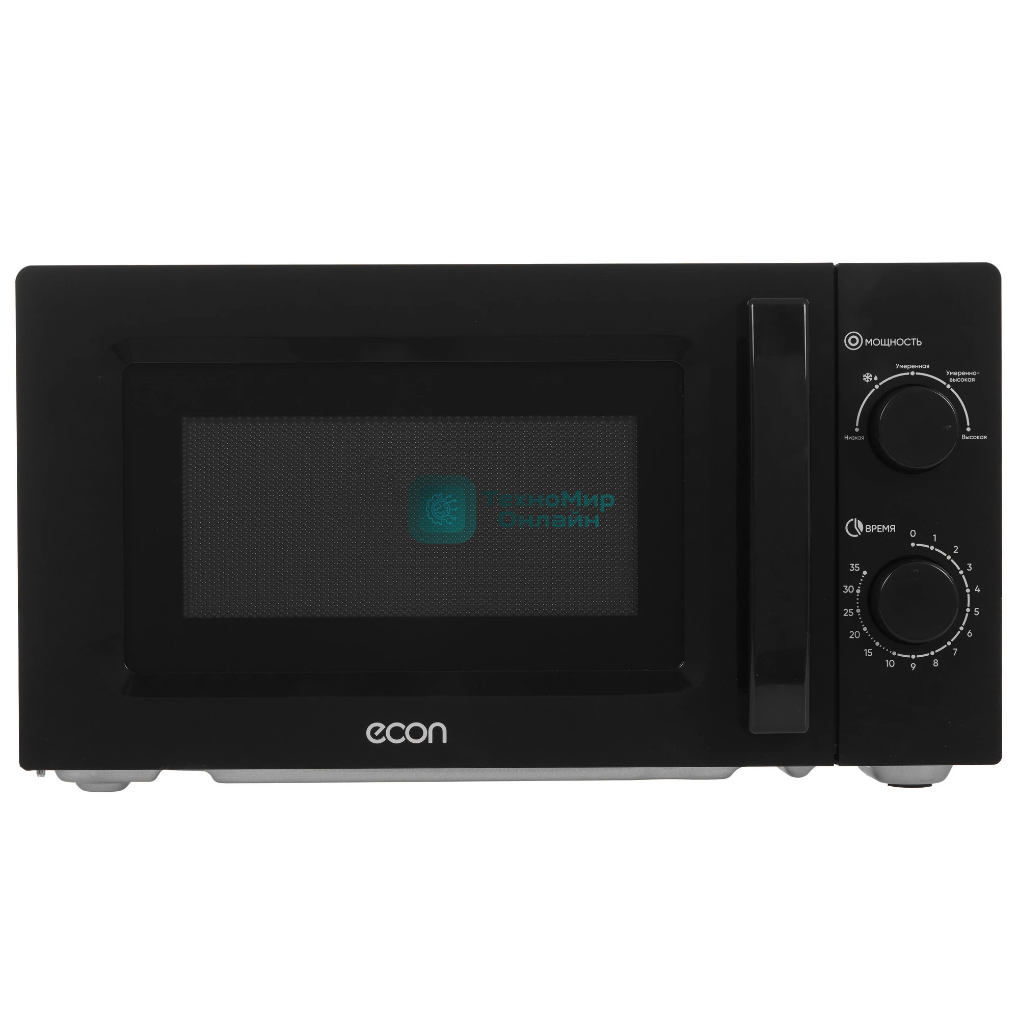 Микроволновая печь ECON ECO-2040M черный, 20 л, 700 Вт, переключатели - поворотный механизм