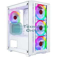 Компьютерный корпус Ginzzu CL620 mATX FAN 4*12FRGb