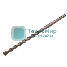 Бур по бетону Denzel двойная спираль, Cobalt W-tip, 14x260 мм, SDS PLUS