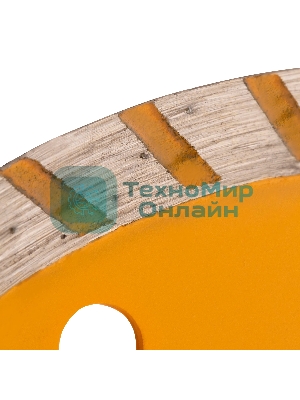 Диск алмазный отрезной Denzel ф125 х 22,2 мм, турбо, сухое резание