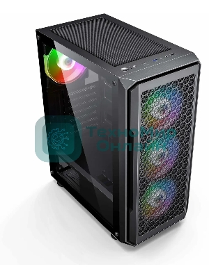 Компьютерный корпус Accord 3338 черный без БП ATX 1xUSB2.0 1xUSB3.0 1xUSB3.1 audio bott PSU