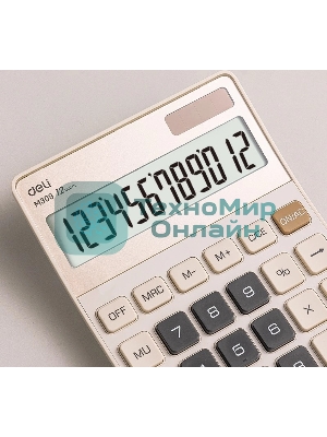 Калькулятор настольный Deli EM309 золотистый 12-разр.