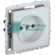 Розетка 1-местная IEK BRITE РС10-1-0-БрЖ без заземления, без защитных шторок, 10А, жемчуг
