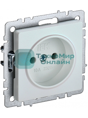 Розетка 1-местная IEK BRITE РС10-1-0-БрЖ без заземления, без защитных шторок, 10А, жемчуг