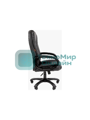 Кресло Chairman 600 черный, экокожа, 120 кг