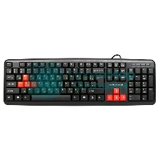 Клавиатура проводная NAKATOMI KN-02U USB черный-красный