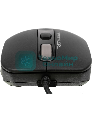 Мышь проводная A4Tech Fstyler FM10 черный/серый, 1600 dpi, USB, кнопки - 4