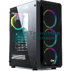 Корпус PowerCase Mistral Z4 Mesh LED, Midi-Tower, чёрный, 4 x 120 мм