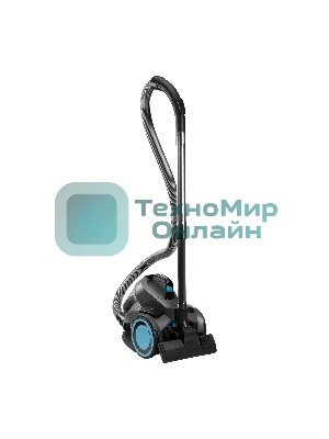 Пылесос Galaxy Line GL 6224 серый/голубой, 300/2400 Вт, уборка сухая, пылесборник контейнер 2 л