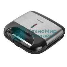 Вафельница Endever Skyline WM-21 черный/стальной, 850 Вт, на 2 вафли, автом. терморегулятор, размеры 22,4*21,7 см