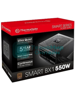 Блок питания Thermaltake Smart BX1 SE ATX 550W 80+ bronze 24pin APFC 120мм fan color LED 6xSATA RTL