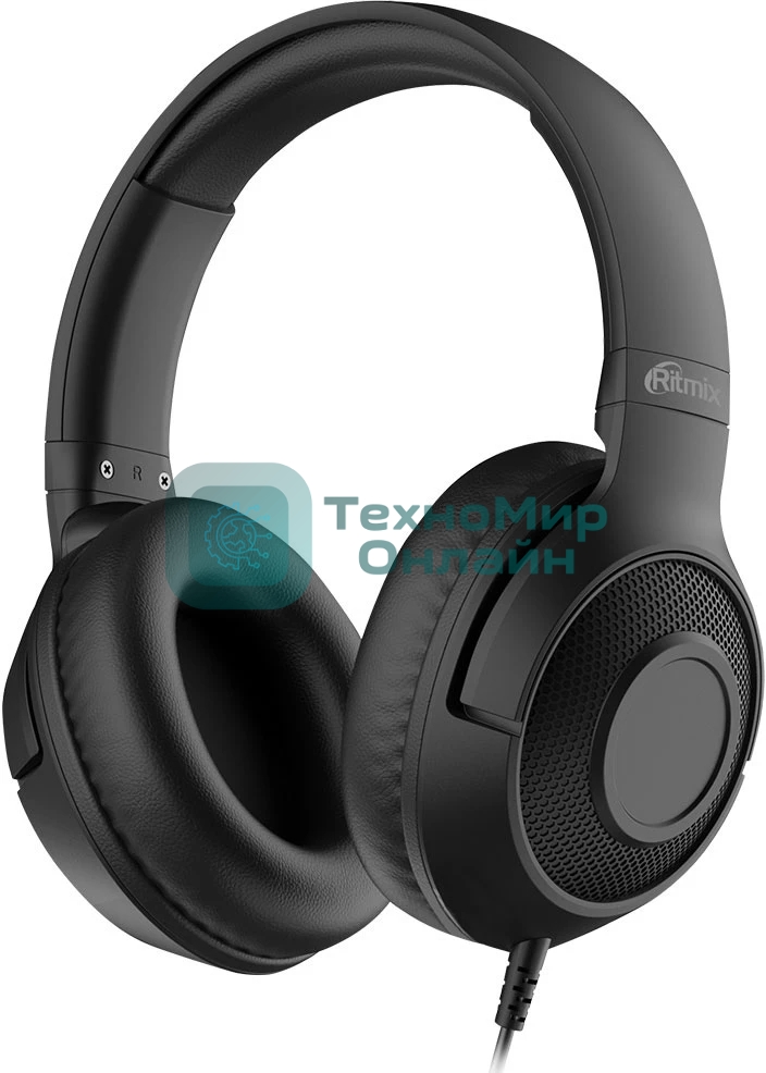 Проводные наушники Ritmix RH-544TV черный, накладные, Jack 3.5 мм