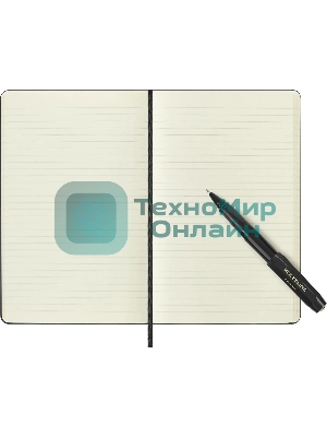 Набор Moleskine блокнот/ручка блокнот: Classic Large линейка черный