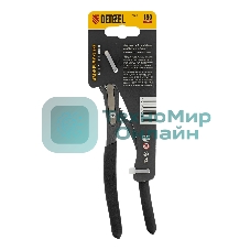 Клещи переставные Denzel кнопочный механизм, обливные рукоятки, 180 мм