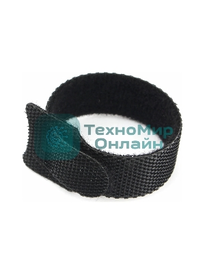Хомуты-липучки на основе ленты Cablexpert Velcro VT-110x11BK 110 x 11 мм, черные (12 шт.)