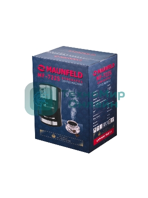 Кофеварка капельная Maunfeld MF-722S серебристый/черный, исп. кофе - молотый, 1.5 л, 900 Вт.