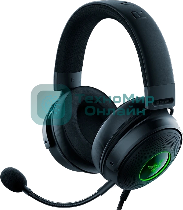Гарнитура Razer Kraken V3 чёрный, проводная, USB, подсветка