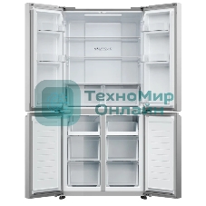 Холодильник Haier HTF-425DM7RU серебристый трехкамерный 314/119л морозилка снизу, No Frost