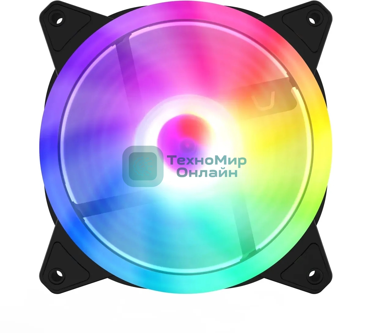 Вентилятор для корпуса GMNG GG-CF120ARGb2-PWMBK черный, 120 мм, 1500 об/мин, 26 дБ, 4 pin