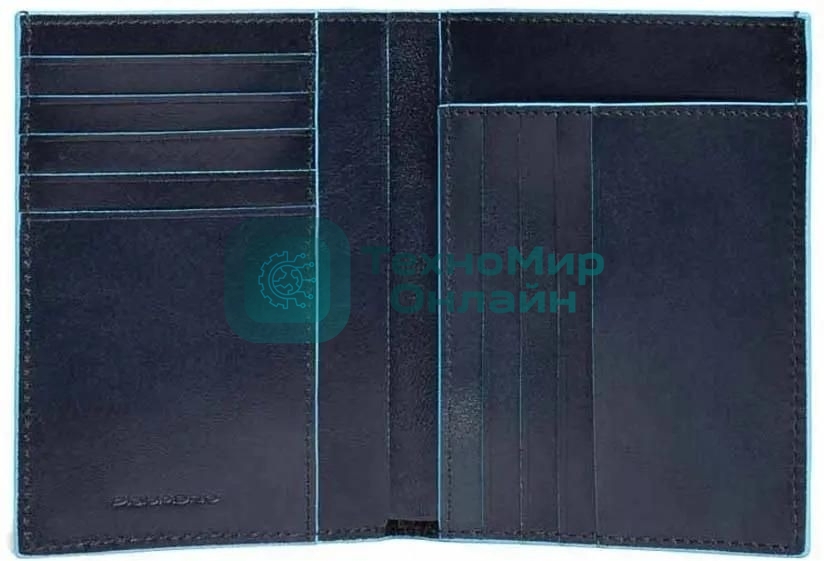 Кошелек мужской Piquadro Blue Square PU1393B2/BLU2, натур.кожа, темно-синий