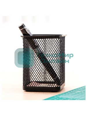 Подставка Deli E9174 для письменных принадлежностей, черный, металл, сетка