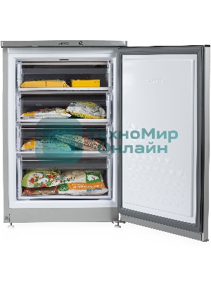 Морозильная камера Бирюса M514 металлик 110л, 4 ящика