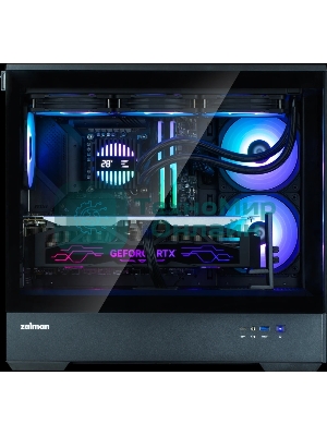 Компьютерный корпус ZALMAN P30 V2, MATX, черный, WINDOW, 2x3.5