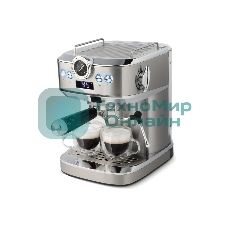 Кофеварка рожковая LEONORD LE-1753 Pro (108136) стальной, исп. кофе - молотый, 1,2 л, 1360 Вт, 20 бар