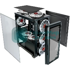 Компьютерный корпус Ginzzu CL690 mATX FAN 4*12FRGb
