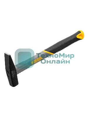 Молоток слесарный Denzel 200 г, кованый, фибергласовая рукоятка c TPR покрытием