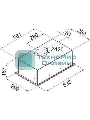 Вытяжка встраиваемая Maunfeld Crosby Singl 60 черный, 60 см, 850 куб. м/ч, 48 дБ