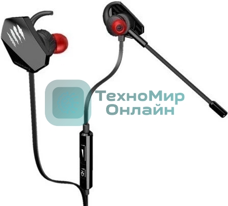 Гарнитура Mad Catz E.S. PRO+ чёрный, проводная, mini jack 3.5 мм, вставные