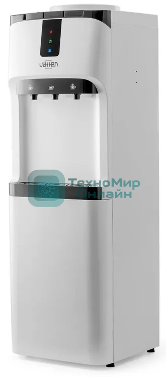 Кулер для воды Vatten V02WE, верхняя загрузка, нагрев 90 °С, охлаждение 15 °С, белый/черный