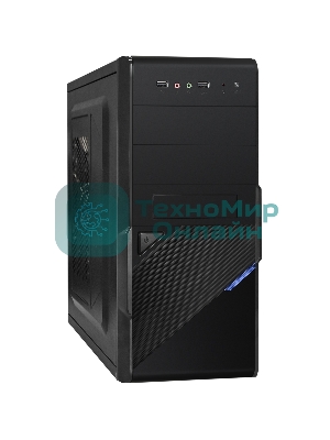Компьютерный корпус ExeGate EX284019RUS Minitower BA-201 Black, mATX, (AA450, 80мм), 2*USB, Audio