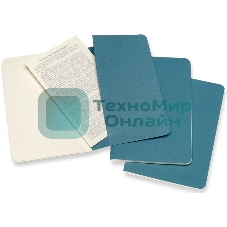 Блокнот Moleskine CAHIER JOURNAL CH013B44 Pocket 90x140 мм, обложка картон, 64 страниц, нелинованный, голубой (3 шт)