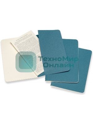 Блокнот Moleskine CAHIER JOURNAL CH013B44 Pocket 90x140 мм, обложка картон, 64 страниц, нелинованный, голубой (3 шт)
