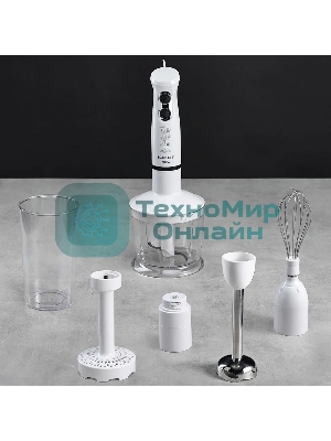 Блендер погружной Scarlett SC-HB42M33 белый, 700 Вт, 4 в 1