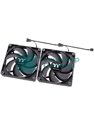 Комплект вентиляторов для корпуса Thermaltake CT140 (2 шт.) черный, 140 мм, 1500 об/мин, 30.5 дБ, 4 pin