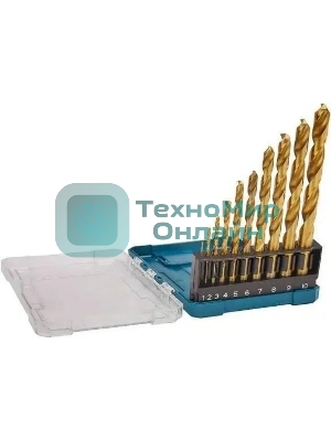 Набор сверл Makita D-72849 по металлу (10пред.) для дрелей