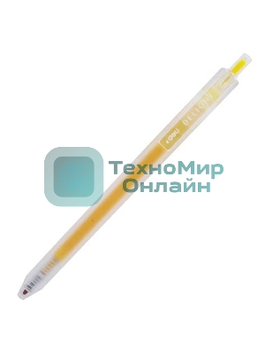 Ручка гелевая Deli Delight EG118-YL прозрачный, желтые чернила, линия 0.5мм