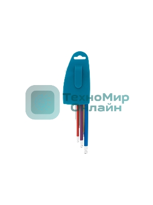 Набор ключей Gross 16400 имбусовых hex 1.5–10мм s2 9шт магнит экстра-длин. с шаром хром/краска