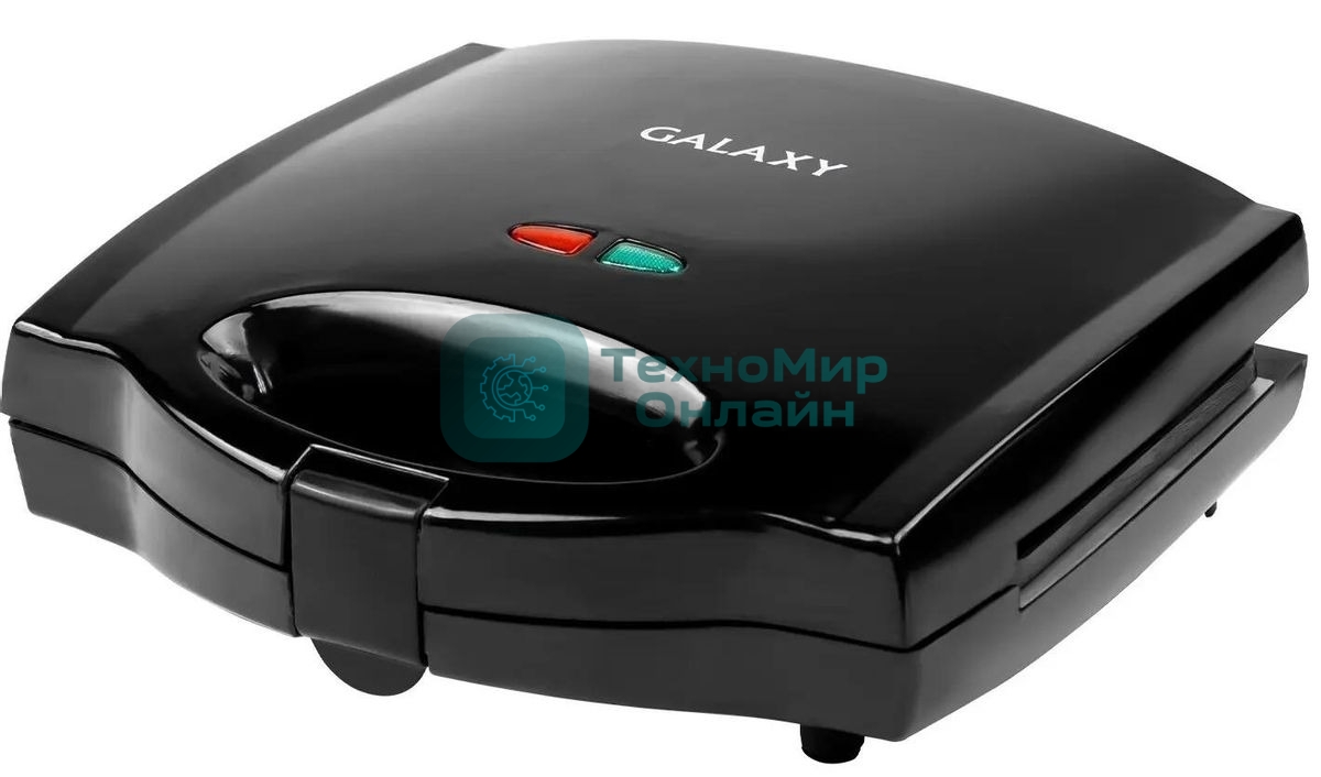 Сэндвич-тостер Galaxy Line GL 2959, черный, со съемными пластинами, 800 Вт