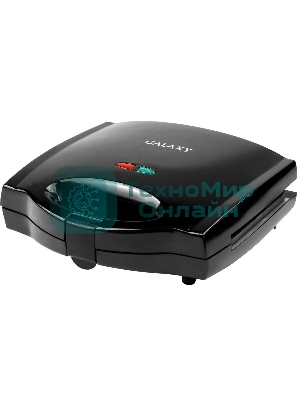 Сэндвич-тостер Galaxy Line GL 2959, черный, со съемными пластинами, 800 Вт