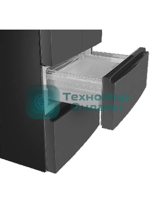 Холодильник Maunfeld MFF180NFSBE01 серый трехкамерный 224/113л морозилка снизу, No Frost